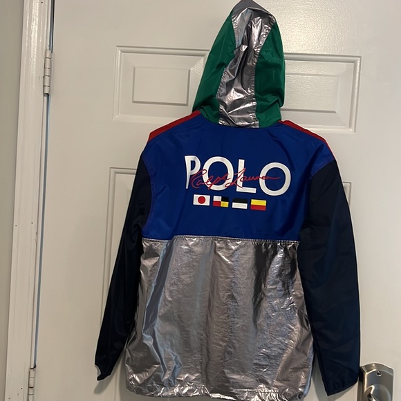 Ralph Lauren Polo Boys Pullover Windbreaker Large 14/16  Excellent Condition $50 - Picture 3 of 4